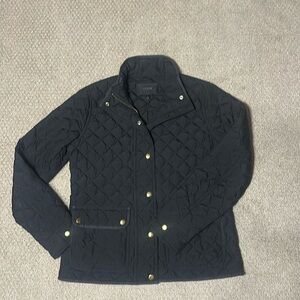 J.Crew women’s black quilted midweight puffer jacket - size s